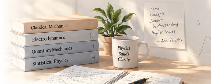 Physics Study Desk - Classical Mechanics, Electrodynamics, Quantum Mechanics, Statistical Physics